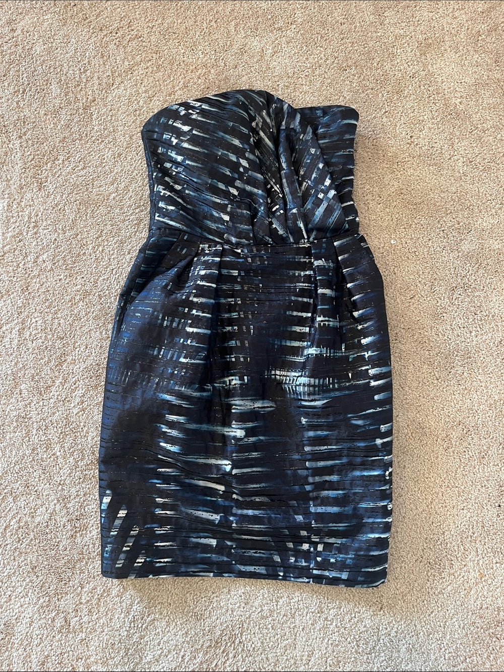 Armani Collezioni | Strapless Blue Dress | Size 4